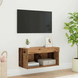 vidaXL Vidaxl Meuble Tv Bois Ancien 60 X 30 X 30 Cm Bois D'ingénierie pas cher