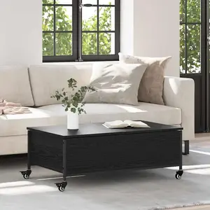 vidaXL vidaXL Table basse Chêne noir 91 x 55 x 32 cm Bois d'ingénierie pas cher
