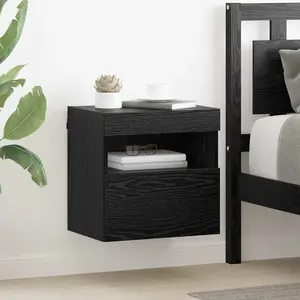 vidaXL Meuble TV mural Chêne noir 40 x 30 x 40 cm Bois d'ingénierie pas cher