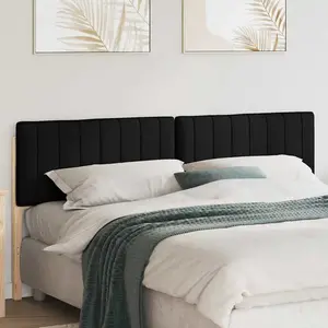 vidaXL Tête de lit capitonnée Marron et Noir 200 cm Pin massif pas cher