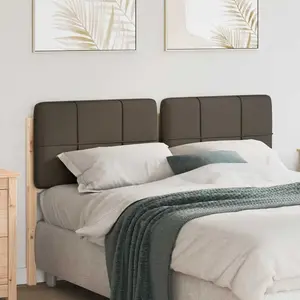 vidaXL Tête de lit capitonnée Marron et Taupe 120 cm Pin massif pas cher