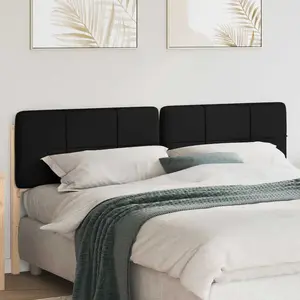 vidaXL Tête de lit capitonnée Marron et Noir 200 cm Pin massif pas cher