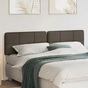 vidaXL Tête de lit capitonnée Marron et Taupe 200 cm Pin massif pas cher
