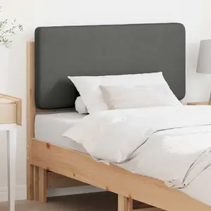 vidaXL Tête de lit capitonnée Marron et gris clair 75 cm Pin massif pas cher