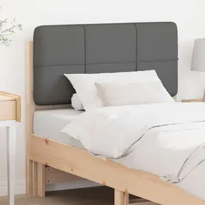 vidaXL Tête de lit capitonnée Marron et gris clair 80 cm Pin massif pas cher