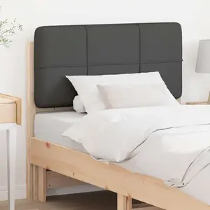 vidaXL Tête de lit capitonnée Brun et gris foncé 80 cm Pin massif pas cher
