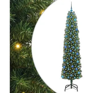 vidaXL Vidaxl Sapin De Noël Artificiel With Leds Vert 240 Cm Pvc pas cher