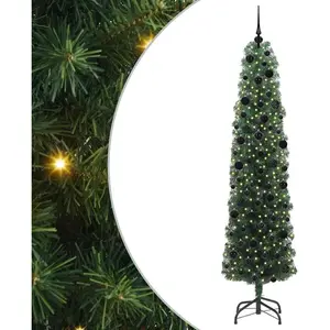 vidaXL Vidaxl Sapin De Noël Artificiel With Leds Vert 240 Cm Pvc pas cher