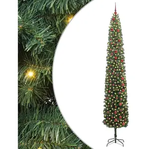 vidaXL Vidaxl Sapin De Noël Artificiel With Leds Vert 300 Cm Pvc pas cher