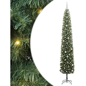 vidaXL Vidaxl Sapin De Noël Artificiel With Leds Vert 270 Cm Pvc pas cher