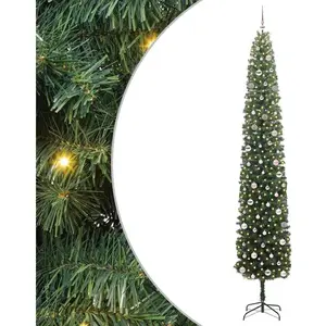 vidaXL Vidaxl Sapin De Noël Artificiel With Leds Vert 300 Cm Pvc pas cher