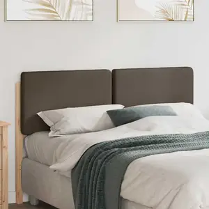 vidaXL Tête de lit capitonnée Marron et Taupe 150 cm Pin massif pas cher