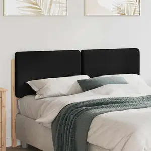 vidaXL Tête de lit capitonnée Marron et Noir 140 cm Pin massif pas cher