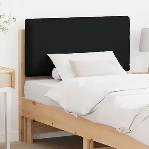 vidaXL Tête de lit capitonnée Naturel et Noir 90 cm Pin massif pas cher