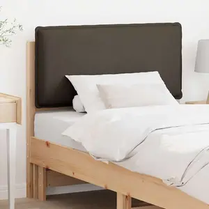 vidaXL Tête de lit capitonnée Gris Naturel et Clair 90 cm Pin massif pas cher