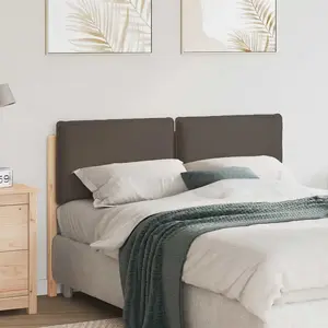 vidaXL Tête de lit capitonnée Gris Naturel et Clair 120 cm Pin massif pas cher
