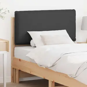 vidaXL Tête de lit capitonnée Gris Naturel et Foncé 100 cm Pin massif pas cher
