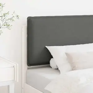 vidaXL Tête de lit capitonnée Blanc et gris clair 100 cm Pin massif pas cher