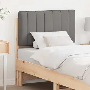 vidaXL Tête de lit capitonnée Marron et gris clair 80 cm Pin massif pas cher