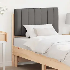 vidaXL Tête de lit capitonnée Brun et gris foncé 80 cm Pin massif pas cher