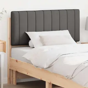 vidaXL Tête de lit capitonnée Brun et gris foncé 100 cm Pin massif pas cher