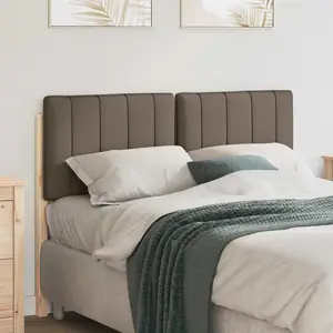 vidaXL Tête de lit capitonnée Marron et Taupe 120 cm Pin massif pas cher