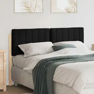 vidaXL Tête de lit capitonnée Marron et Noir 140 cm Pin massif pas cher
