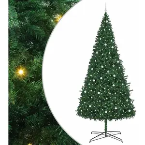 vidaXL Sapin de Noël Vert 400 cm PVC pas cher