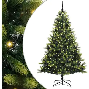 vidaXL Sapin de Noël Artificiel à Charnières 300 LEDs Vert 240 cmVendu parrakuten