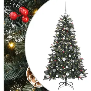 vidaXL Sapin de Noël artificiel avec 150 LED Vert 83,5 x 83,5 x 150 cm pas cher
