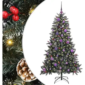 vidaXL Sapin de Noël artificiel avec 150 LED Vert 83,5 x 83,5 x 150 cm pas cher