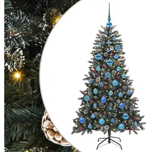 vidaXL Sapin de Noël artificiel avec 150 LED Vert 83,5 x 83,5 x 150 cm pas cher