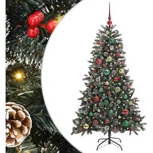 vidaXL Sapin de Noël artificiel avec 150 LED Vert 83.5 x 83.5 x 150 cm pas cher