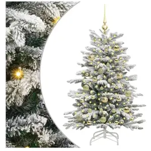 vidaXL Sapin de Noël Artificiel à Branches Articulées Blanc 120 cm pas cher