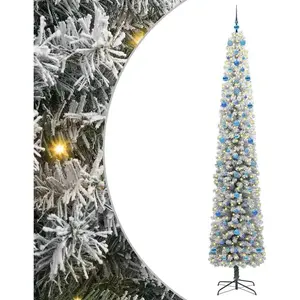 vidaXL Sapin de Noël artificiel Vert 270 cm PVC et acier et plastique pas cher