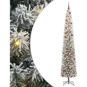 vidaXL Sapin de Noël artificiel Vert 270 cm PVC et acier et plastique pas cher