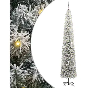 vidaXL Sapin de Noël artificiel Vert 270 cm PVC et acier et plastique pas cher