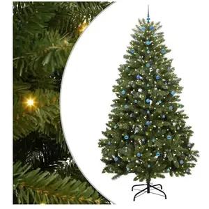 vidaXL Sapin de Noël artificiel Vert 300 cm PVC et métal pas cher