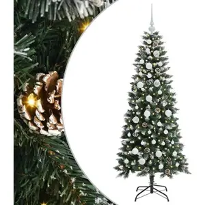 vidaXL Sapin de Noël artificiel avec 150 LED Vert 66 x 66 x 150 cm pas cher