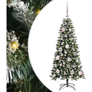 vidaXL Sapin de Noël artificiel avec 150 LED Vert 50 x 50 x 120 cm pas cher
