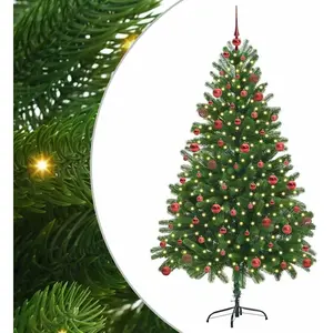 vidaXL Sapin de Noël avec 300 LED avec support Vert 180 cm PE pas cher