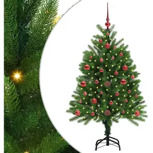vidaXL Sapin de Noël avec 150 LED avec support Vert 120 cm PE pas cher