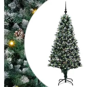 vidaXL Sapin de Noël artificiel Vert 180 cm PVC, Acier et Plastique pas cher