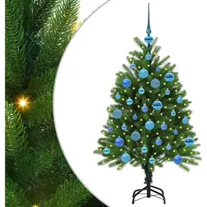 vidaXL Sapin de Noël avec 150 LED avec support Vert 120 cm PE pas cher