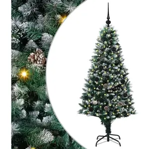 vidaXL Sapin de Noël artificiel Vert 150 cm PVC, Acier et Plastique pas cher