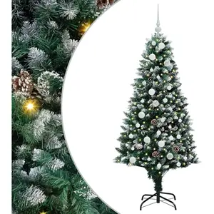 vidaXL Sapin de Noël artificiel Vert 150 cm PVC, Acier et Plastique pas cher