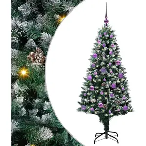 vidaXL Sapin de Noël artificiel Vert 150 cm PVC, Acier et Plastique pas cher