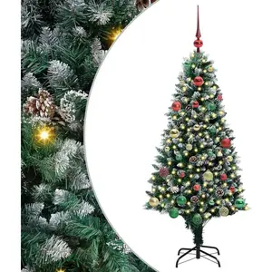 vidaXL Sapin de Noël artificiel Vert 150 cm PVC, Acier et Plastique pas cher