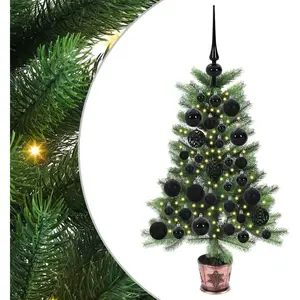 vidaXL Sapin de Noël avec 150 LED avec support Vert 65 cm PE pas cher