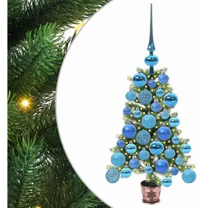 vidaXL Sapin de Noël avec 150 LED avec support Vert 65 cm PE pas cher